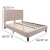 Flash Furniture SL-BM10-19-GG Queen Size Tufted Upholstered Platform Bed, Beige Fabric with 10" Pocket Spring Mattress addl-5