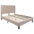 Flash Furniture SL-BM10-19-GG Queen Size Tufted Upholstered Platform Bed, Beige Fabric with 10" Pocket Spring Mattress addl-7