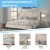 Flash Furniture SL-BM10-20-GG King Size Tufted Upholstered Platform Bed, Beige Fabric with 10" Pocket Spring Mattress addl-3