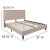 Flash Furniture SL-BM10-20-GG King Size Tufted Upholstered Platform Bed, Beige Fabric with 10" Pocket Spring Mattress addl-5