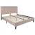 Flash Furniture SL-BM10-20-GG King Size Tufted Upholstered Platform Bed, Beige Fabric with 10" Pocket Spring Mattress addl-7