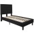 Flash Furniture SL-BM10-21-GG Twin Size Tufted Upholstered Platform Bed, Black Fabric with 10" Pocket Spring Mattress addl-7