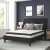 Flash Furniture SL-BM10-23-GG Queen Size Tufted Upholstered Platform Bed, Black Fabric with 10" Pocket Spring Mattress addl-1