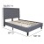 Flash Furniture SL-BM10-26-GG Full Size Tufted Upholstered Platform Bed, Light Gray Fabric with 10" Pocket Spring Mattress addl-5