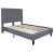 Flash Furniture SL-BM10-26-GG Full Size Tufted Upholstered Platform Bed, Light Gray Fabric with 10" Pocket Spring Mattress addl-7