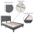 Flash Furniture SL-BM10-27-GG Queen Size Tufted Upholstered Platform Bed, Light Gray Fabric with 10" Pocket Spring Mattress addl-3