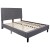 Flash Furniture SL-BM10-27-GG Queen Size Tufted Upholstered Platform Bed, Light Gray Fabric with 10" Pocket Spring Mattress addl-7