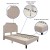 Flash Furniture SL-BM10-2-GG Full Size Tufted Upholstered Platform Bed, Beige Fabric with 10" Pocket Spring Mattress addl-3