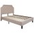 Flash Furniture SL-BM10-2-GG Full Size Tufted Upholstered Platform Bed, Beige Fabric with 10" Pocket Spring Mattress addl-7