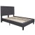 Flash Furniture SL-BM10-30-GG Full Size Tufted Upholstered Platform Bed, Dark Gray Fabric with 10" Pocket Spring Mattress addl-7