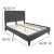 Flash Furniture SL-BM10-31-GG Queen Size Tufted Upholstered Platform Bed, Dark Gray Fabric with 10" Pocket Spring Mattress addl-5