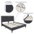 Flash Furniture SL-BM10-32-GG King Size Tufted Upholstered Platform Bed, Dark Gray Fabric with 10" Pocket Spring Mattress addl-3