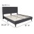 Flash Furniture SL-BM10-32-GG King Size Tufted Upholstered Platform Bed, Dark Gray Fabric with 10" Pocket Spring Mattress addl-5