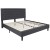 Flash Furniture SL-BM10-32-GG King Size Tufted Upholstered Platform Bed, Dark Gray Fabric with 10" Pocket Spring Mattress addl-7