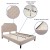 Flash Furniture SL-BM10-3-GG Queen Size Tufted Upholstered Platform Bed, Beige Fabric with 10" Pocket Spring Mattress addl-3