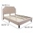 Flash Furniture SL-BM10-3-GG Queen Size Tufted Upholstered Platform Bed, Beige Fabric with 10" Pocket Spring Mattress addl-5