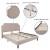 Flash Furniture SL-BM10-4-GG King Size Tufted Upholstered Platform Bed, Beige Fabric with 10" Pocket Spring Mattress addl-3