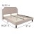 Flash Furniture SL-BM10-4-GG King Size Tufted Upholstered Platform Bed, Beige Fabric with 10" Pocket Spring Mattress addl-5