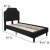 Flash Furniture SL-BM10-5-GG Twin Size Tufted Upholstered Platform Bed, Black Fabric with 10" Pocket Spring Mattress addl-5