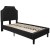 Flash Furniture SL-BM10-5-GG Twin Size Tufted Upholstered Platform Bed, Black Fabric with 10" Pocket Spring Mattress addl-7