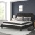 Flash Furniture SL-BM10-8-GG King Size Tufted Upholstered Platform Bed, Black Fabric with 10" Pocket Spring Mattress addl-1