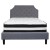 Flash Furniture SL-BM-10-GG Full Size Tufted Upholstered Platform Bed, Light Gray Fabric with Pocket Spring Mattress addl-4