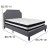 Flash Furniture SL-BM-11-GG Queen Size Tufted Upholstered Platform Bed, Light Gray Fabric with Pocket Spring Mattress addl-3