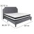 Flash Furniture SL-BM-12-GG King Size Tufted Upholstered Platform Bed, Light Gray Fabric with Pocket Spring Mattress addl-3