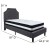 Flash Furniture SL-BM-13-GG Twin Size Tufted Upholstered Platform Bed, Dark Gray Fabric with Pocket Spring Mattress addl-3