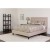 Flash Furniture SL-BM-17-GG Twin Size Tufted Upholstered Platform Bed, Beige Fabric with Pocket Spring Mattress addl-1