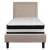 Flash Furniture SL-BM-17-GG Twin Size Tufted Upholstered Platform Bed, Beige Fabric with Pocket Spring Mattress addl-4