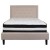 Flash Furniture SL-BM-18-GG Full Size Tufted Upholstered Platform Bed, Beige Fabric with Pocket Spring Mattress addl-4