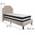 Flash Furniture SL-BM-1-GG Twin Size Tufted Upholstered Platform Bed, Beige Fabric with Pocket Spring Mattress addl-3