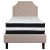 Flash Furniture SL-BM-1-GG Twin Size Tufted Upholstered Platform Bed, Beige Fabric with Pocket Spring Mattress addl-4