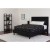 Flash Furniture SL-BM-21-GG Twin Size Tufted Upholstered Platform Bed, Black Fabric with Pocket Spring Mattress addl-1