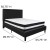 Flash Furniture SL-BM-23-GG Queen Size Tufted Upholstered Platform Bed, Black Fabric with Pocket Spring Mattress addl-3