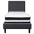 Flash Furniture SL-BM-29-GG Twin Size Tufted Upholstered Platform Bed, Dark Gray Fabric with Pocket Spring Mattress addl-4