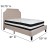 Flash Furniture SL-BM-2-GG Full Size Tufted Upholstered Platform Bed, Beige Fabric with Pocket Spring Mattress addl-3