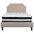 Flash Furniture SL-BM-2-GG Full Size Tufted Upholstered Platform Bed, Beige Fabric with Pocket Spring Mattress addl-4