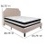 Flash Furniture SL-BM-3-GG Queen Size Tufted Upholstered Platform Bed, Beige Fabric with Pocket Spring Mattress addl-3