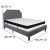 Flash Furniture SL-BMF-11-GG Queen Size Tufted Upholstered Platform Bed, Light Gray Fabric with Memory Foam Mattress addl-3