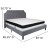 Flash Furniture SL-BMF-12-GG King Size Tufted Upholstered Platform Bed, Light Gray Fabric with Memory Foam Mattress addl-3