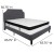 Flash Furniture SL-BMF-15-GG Queen Size Tufted Upholstered Platform Bed, Dark Gray Fabric with Memory Foam Mattress addl-3