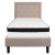 Flash Furniture SL-BMF-17-GG Twin Size Tufted Upholstered Platform Bed, Beige Fabric with Memory Foam Mattress addl-4