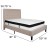 Flash Furniture SL-BMF-18-GG Full Size Tufted Upholstered Platform Bed, Beige Fabric with Memory Foam Mattress addl-3