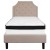 Flash Furniture SL-BMF-1-GG Twin Size Tufted Upholstered Platform Bed, Beige Fabric with Memory Foam Mattress addl-4