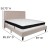 Flash Furniture SL-BMF-20-GG King Size Tufted Upholstered Platform Bed, Beige Fabric with Memory Foam Mattress addl-3