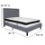 Flash Furniture SL-BMF-26-GG Full Size Tufted Upholstered Platform Bed, Light Gray Fabric with Memory Foam Mattress addl-3