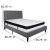 Flash Furniture SL-BMF-27-GG Queen Size Tufted Upholstered Platform Bed, Light Gray Fabric with Memory Foam Mattress addl-3