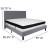 Flash Furniture SL-BMF-28-GG King Size Tufted Upholstered Platform Bed, Light Gray Fabric with Memory Foam Mattress addl-3